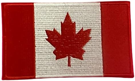 Канада знаме извезено знаме за железо шива на лепенка за лепенка канадски лисја на јавор Национален амблем голем