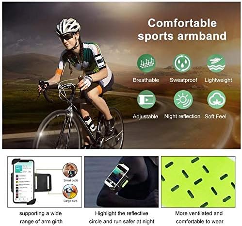 Boxwave® Фолдер за Xiaomi Mi Mi Mix Fold [FlexSport Armband] Прилагодлива амбалажа за вежбање и трчање за Xiaomi Mi Mix Fold - Stark Green