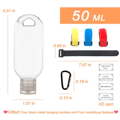 Шишиња за држачи за санитација на рацете со празно мини стискање шишиња со големина на патување со клип пластични преносни козметички