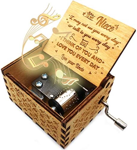 Дрвена музичка кутија Укебобо - ти си мојата музичка кутија за сонце, подароци од чичко до внука - 1 сет （ed）