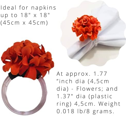Мејсон Чарл | Сет од 4 светло розови - прстени од салфетка Chrysanthemum Charm | Денот на мајката, в Valentубените, свадбата, банкет, Божиќ,