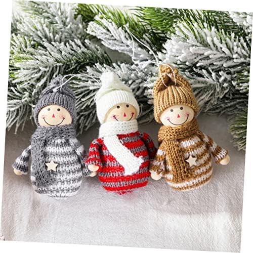 Totority 3pcs кукли приврзоци Адорос пара де плетенка накит за плетенка, украсен украс Божиќ, виси декор, роденденски подароци, присутни Божиќни