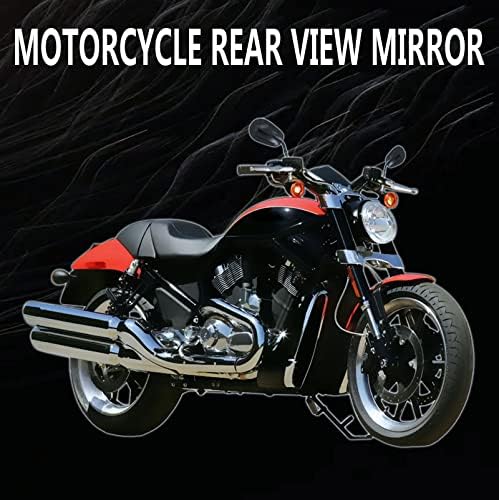 Wenlicp Motorcycle Mirror M8 Thread, 360Adjustment Компатибилен Harley Davidson Touring 、 Softail 、 Dyna 、 Спортски огледала 1982-2019