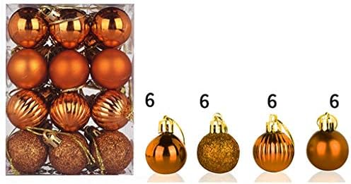 Деталан 30мм Божиќна Божиќна топка топка, виси дома, украсен украс, светлина во прав, шуплива топка декор 24 парчиња - сина