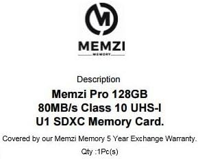 MEMZI PRO 128gb Класа 10 80MB/s Sdxc Мемориска Картичка За Canon Vixia HF R800, HF R82, HF R80, HF R700, HF R72, HF R70, HF R600,