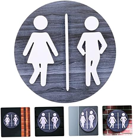 Тофику 4 парчиња Тоалет Знак Вудси Декор Оор Знак Тоалет Тоалет Тоалет Тоалет Знак Тоалет Водечки Знак Тоалет Знаци За Врата Женски