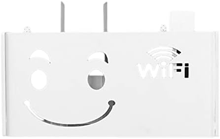 Анкус Безжичен Wifi Рутер Кутија За Складирање Дрво-Пластика Полица Ѕид Виси Држач Кабел За Складирање Дома Декор -