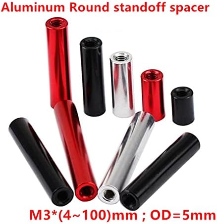 Алуминиумска растојание колона 10 единици M3 x 4-100 mm Алуминиумски резерви на тркалезни растојанија за раздвојување завртки за одвојување