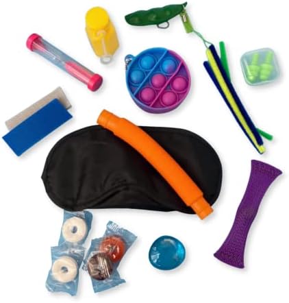 Подароци за забавен стрес и олеснување на анксиозноста | Pamper Self со Fidget играчки, бонбони, меурчиња, маска за очи и уши |