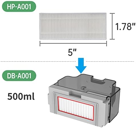 ОКП роботска правосмукалка 500мл кутија за прашина DB-A001 замена роботски вакууми чистач за чистење со K2 K3 K4 K5 k2p