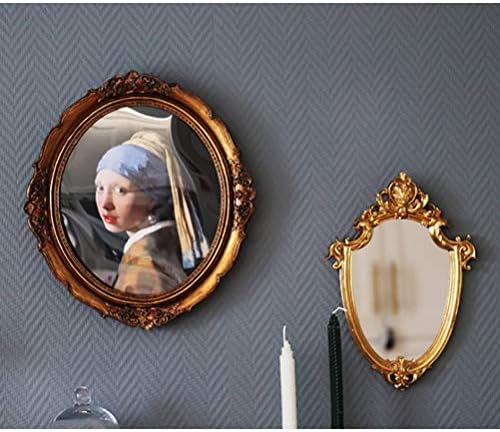 Розенс Исклучителна шминка огледало виси огледало гроздобер огледало за бања за женски дама дома декорација