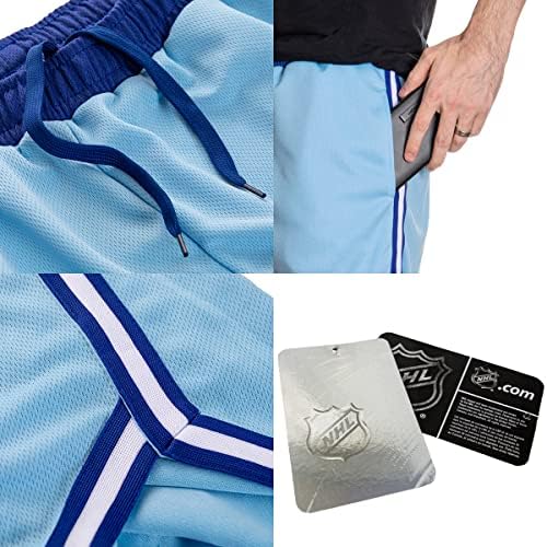 Официјално лиценциран шорцеви за воздушни мрежи во НХЛ 2 тони, наредени со џебови