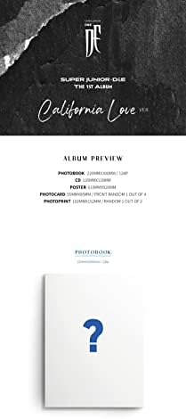 Super Junior D&E Countdown 1 -ви албум 3 верзија Сет ЦД+1P постер+128P Photobook+1P Photocard+1P PhotoPrint+Порака за фото -картичка за пораки+запечатено за следење на KPOP