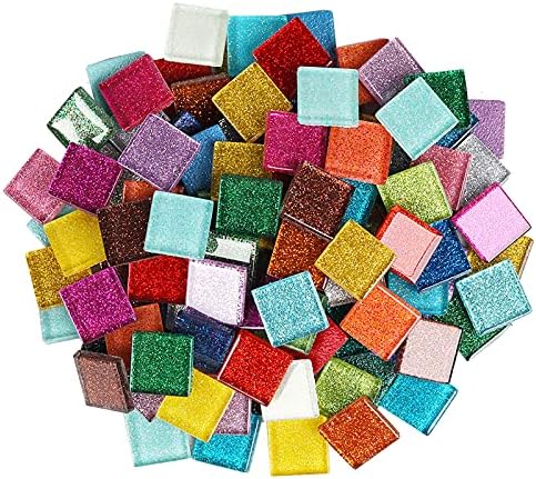 Мозаични плочки 50 парчиња / 200 g пакет со сјајни кристални мозаични плочки за домашно украсување, занаети за DIY, плочи, рамки