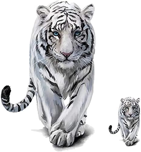 Бело тигар железо на животни за пренесување на топлина што сликаат термички пренесување лепенка на налепница за перење на ниво за облека маица маица јакна фармерк?