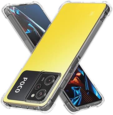 Case flouu за Xiaomi POCO X5 Pro 5G, POCO X5 PRO 5G Case Cless, отпорен на гребење на засилени агли TPU Гума мека силиконска заштитна обвивка