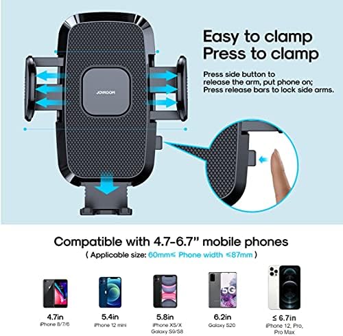 Монтирање на држачот на телефонскиот телефон Grapperz Car - Универзален држач за мобилни телефони на Универзален мобилен телефон за бесплатна употреба