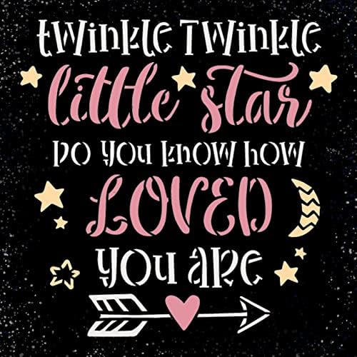 Twinkle Twinkle Little Star Stencil by Studior12 | Занаетчиски DIY детски декор за дома | Знак за дрво расадник | Употреба за