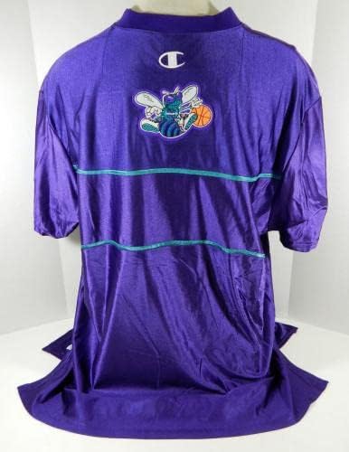 2000-01 Шарлот Хорнетс alамал Машбурн 24 игра користеше виолетова загрева кошула 4 - НБА игра користена