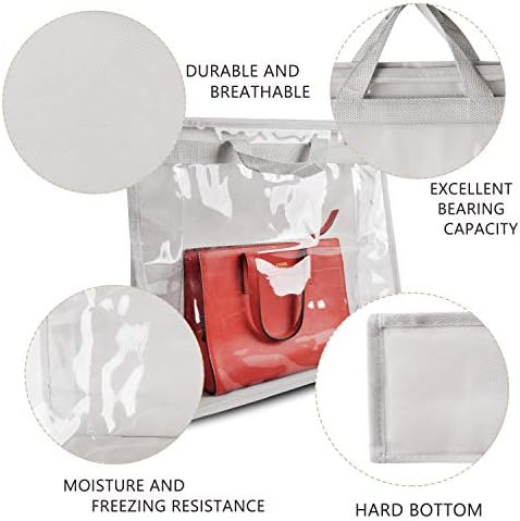 Веркорд чиста ПВЦ чанта без прашина за навлажнување на чанти за складирање на чанти за складирање со рачки држач за зачувување на
