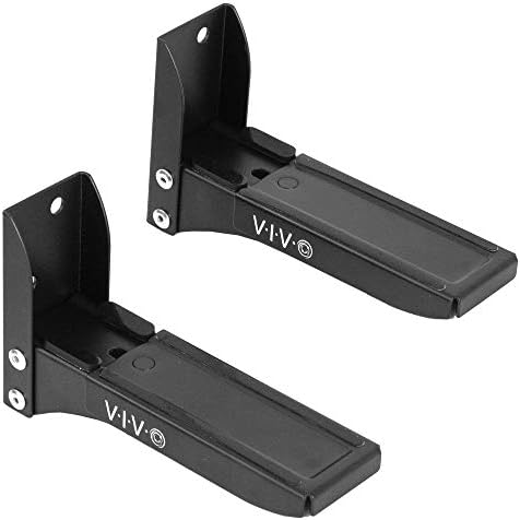 Vivo Steel Universal Dual Soundbar Wallид за монтирање l Загради, прилагодливи држачи за рака на звучникот, црна, Mount-SPSB4
