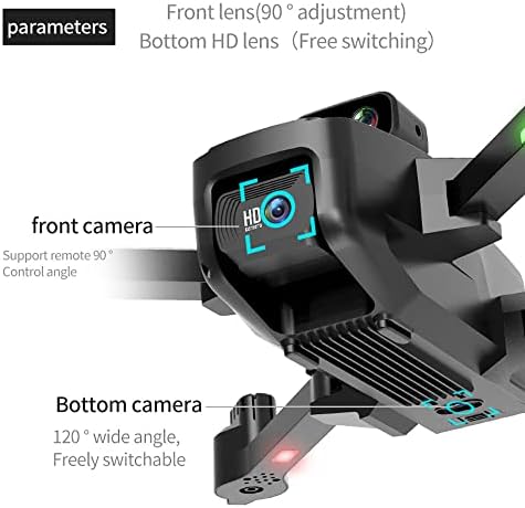 Afeboo Mini Drone со двојни HD FPV фотоапарати, Quadcopter на играчки за далечински управувач, подарок за деца со височина, режим
