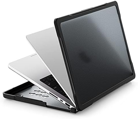Случајот за крајна заштита на Батианда за MacBook Pro 14 2021 2023 Model A2442/A2779 Мат јаглеродни влакна на рабовите на шок-изобилство