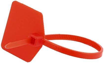 X-gree 15pcs 3mmx120mm најлонски само-заклучување етикета Tie кабел за кабел жица ZIP црвена (15PCS 3MMX120mm најлон автобулантска