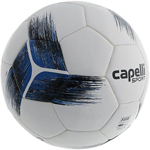 Capelli Sport Tribeca Strike Pro FIFA Civery Pro Soccer Ball - Големина 5, за млади и возрасни фудбалери, сина/црна боја