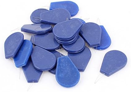 Qtqgoitem 20 парчиња пластична овална форма таблета во форма на компјутер, алатка за отворање на гитара сина