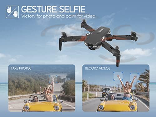 Heygelo S90 беспилотни летала со камера за возрасни, 1080p HD мини FPV дрон за деца почетници, преклопни RC Quadcopter играчки подароци за