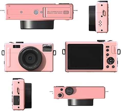 Деца дигитална камера, 16x зумирање камера 1080p FHD Vlogging Camera Micro Single Camera Protable Mirrorless Camera Digital Zoom 24MP со