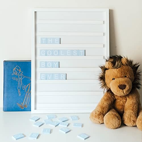 Дрвена табла за пораки на букви од дрвени плочки од дрвени плочки и пакет со премија, 23,6 x 17,7 дрвена табла со пораки со 122 букви и