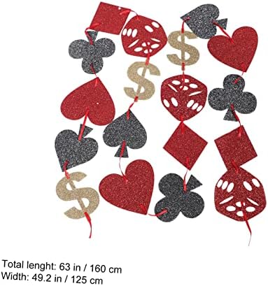 Nolitoy 5pcs покер врата завеса фотографија банер декорација за дома казино саќе казино ноќен украс казино забава виси декорација