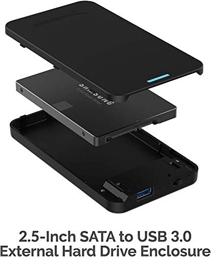 Sabrent 2.5 Инчен SATA НА USB 3.0 Алатка Слободен Надворешен Хард Диск Комплет [Оптимизиран За SSD, Поддршка UASP SATA III] Црна