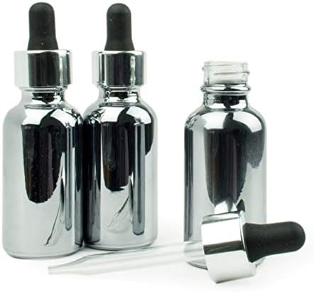 Гранд парфими луксузни шишиња со шишиња од сребро стакло, со сјајна алуминиумска капнување за есенцијални масла, медицина, серум, приватна