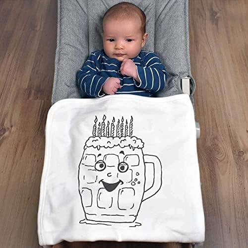 Azeeda 'роденденско пиво' памучно бебе ќебе/шал