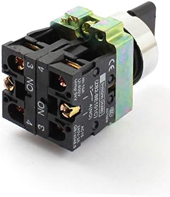 X-Ree ZB2-BE101C AC600V 10A 21mm DPST 3POSTION LOCKING ROTARY SELECT SWITCH (ZB2-BE101C AC600 ν 10A 21MM DPST 3POSIZIONAMNAMENTO DI