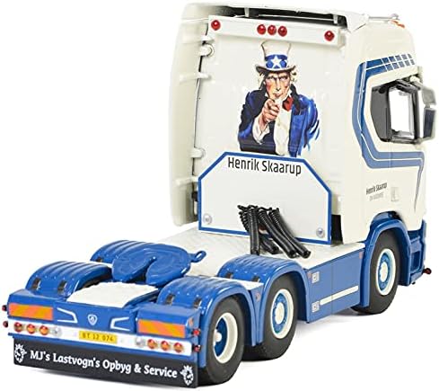 За Scania R Highline CR20H 6x2 Twin Space Space Cab 01-2681 1/50 Diecast Model Truck Truck