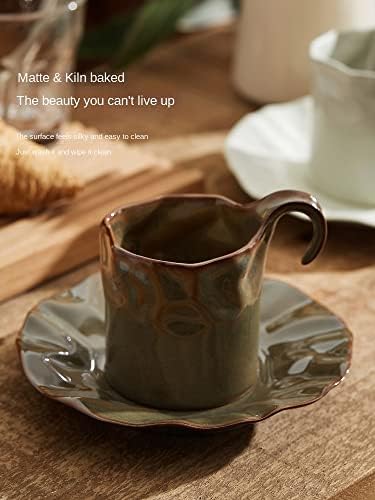 Мади Кеј дизајнира керамичка кригла кафе чаша брчки ретро кафе чаша сет кригла пијалок прибор за кујнски ресторан бар дома
