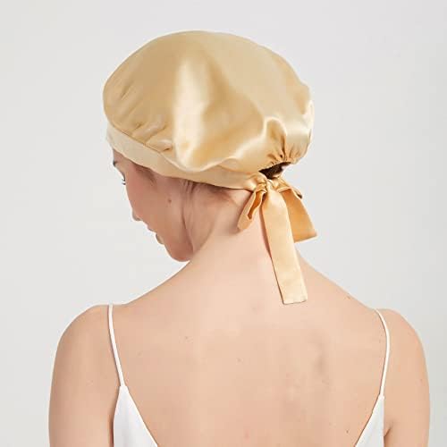 B ＆ c．room Сатен хауб свила за спиење капа за коса ноќ прилагодлива губење хемо капачиња за жени