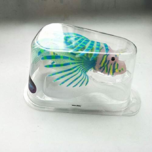 Аквариум аквариум уредување декорација флуоресцентна симулација боја лав риба ќе плива пластични поглед子子