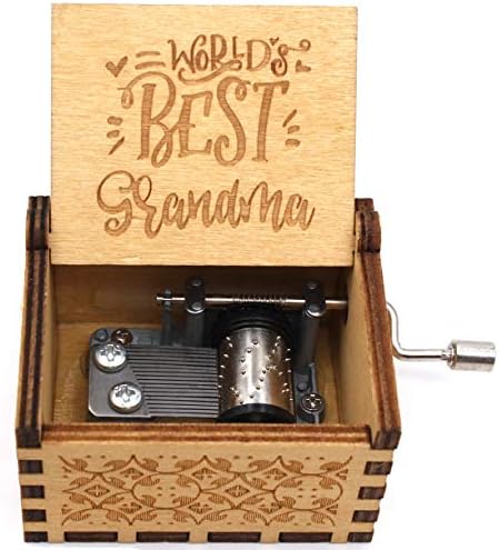 Дрвена музичка кутија Укебобо - Најдобра баба музичка кутија - подароци за баба - 1 сет