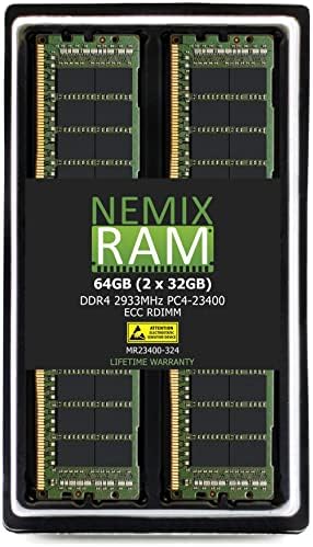 Nemix RAM меморија 64 GB DDR4 2933MHz PC4-23400 2RX4 RDIMM комплет за сервери Dell