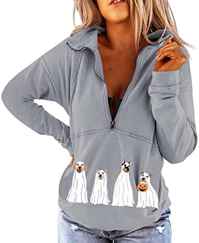 Поштенски худи женски, женски обичен пулвер џемпер со долги ракави подели хули фустан со џеб од кенгур