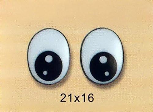 21ммкс16мм овални стрипови/безбедносни очи/печатени очи - 6 пара
