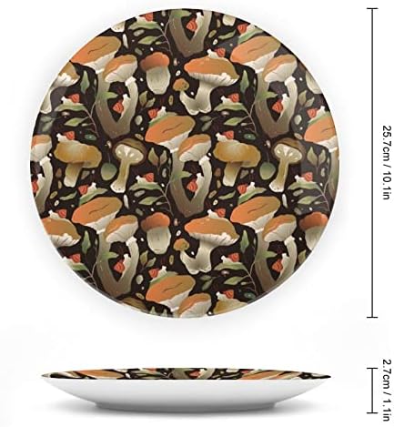 Есенска шумска печурка виси керамичка декоративна чинија со приказ за приказ Прилагодени годишнини за свадбени подароци за родители,