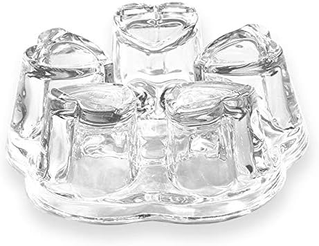 Luxtea Crystal чајник за греење стаклена чајник потопла во форма на срцева топлина отпорна на загревање чај или пијалоци