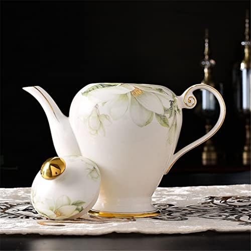 ГГЕБФ 15 Парчиња Кралска Златна Линија Налепница Керамички Чај Сет Крин Цвет Коска Кина Кафе Сет Порцелански Чај Тенџере Чај Чај