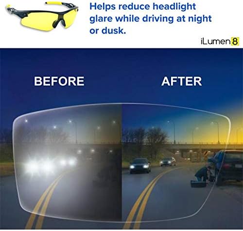 ILUMEN8 Најдобри очила за стрелање УВ црна светлина жолта визија безбедност Заштита на очите